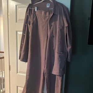 Lavender Button-Up Coat and Pants Set